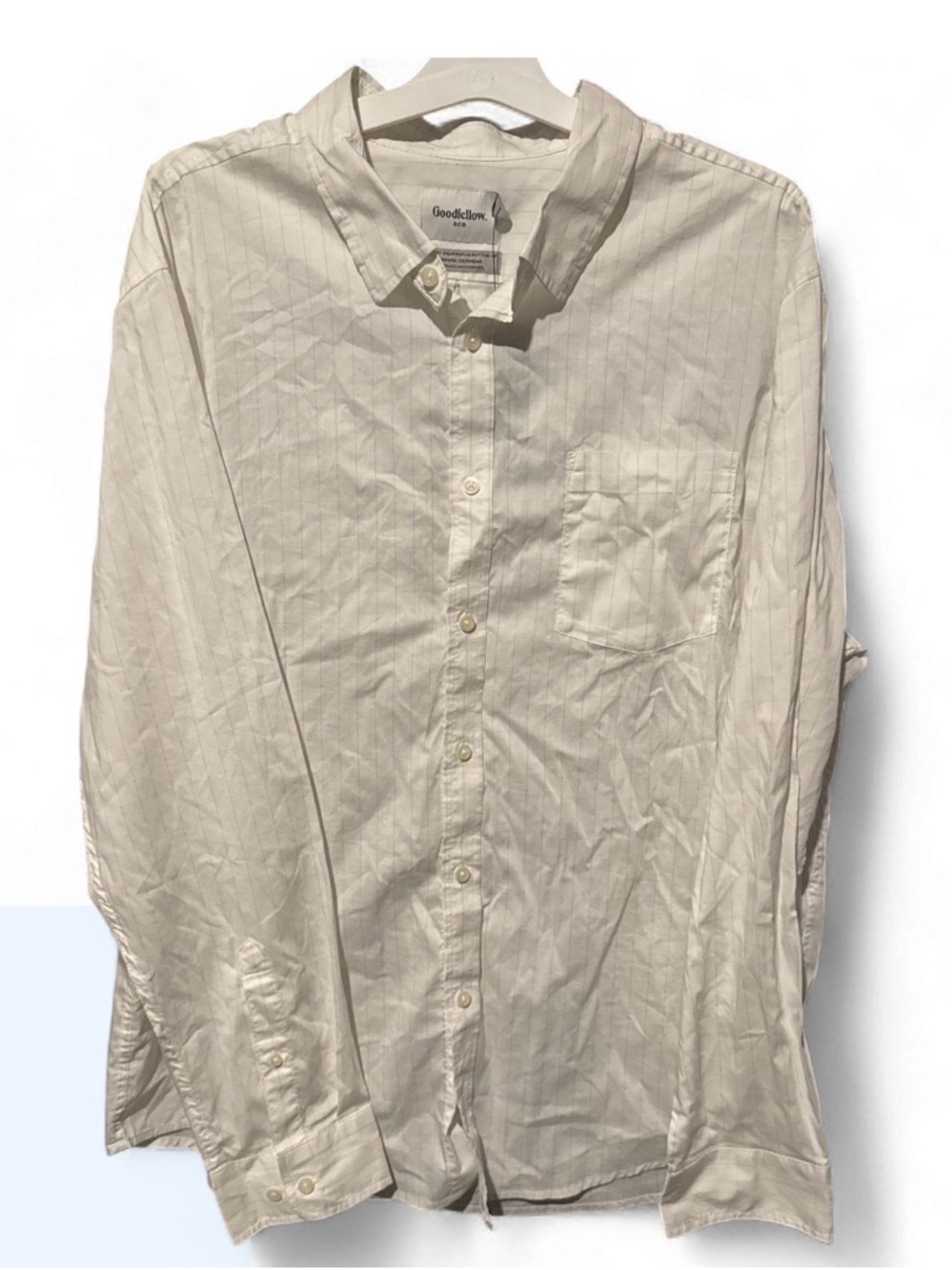 Size XXL Goodfellow & Co Men's White Button-Down Shirt